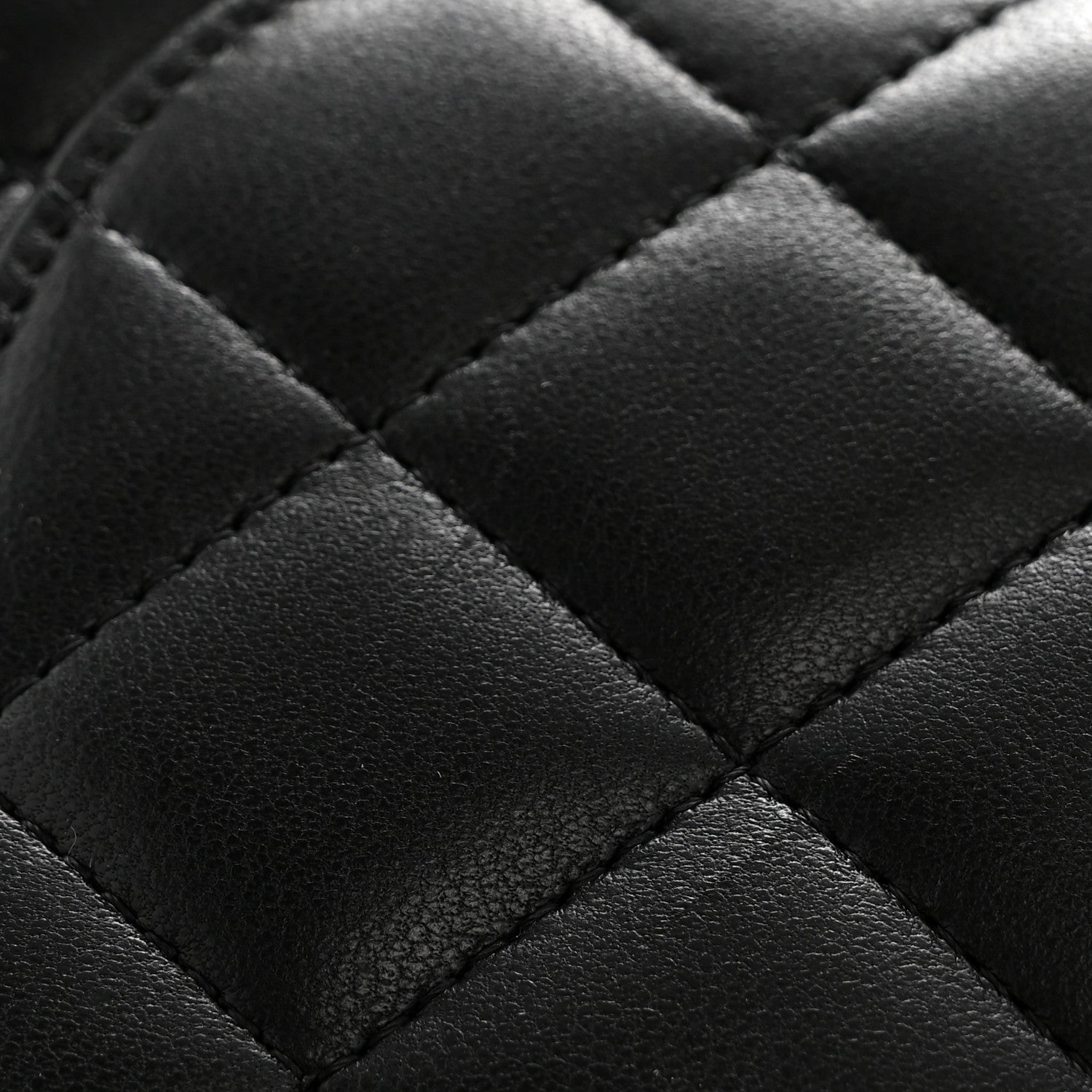 Lambskin Quilted Flap Clutch Black