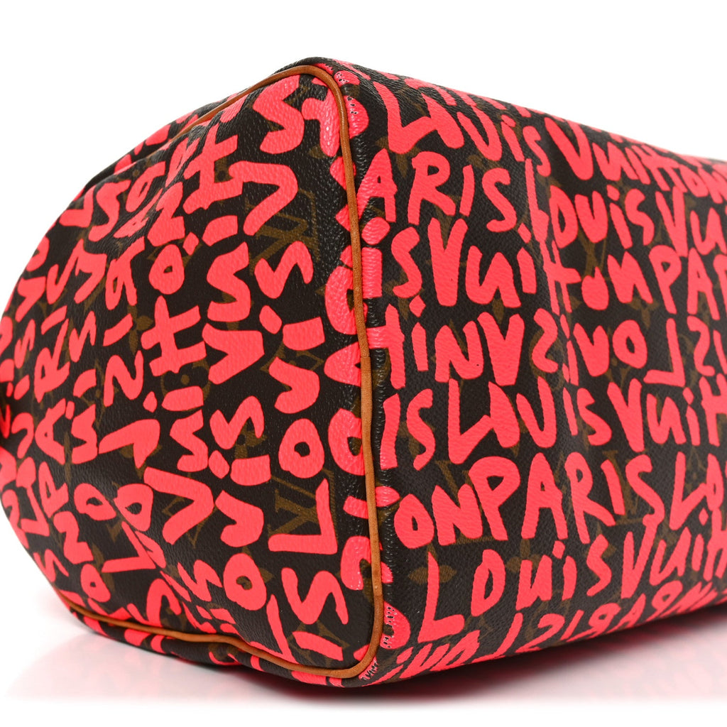 Monogram Graffiti Speedy 30 Fuchsia