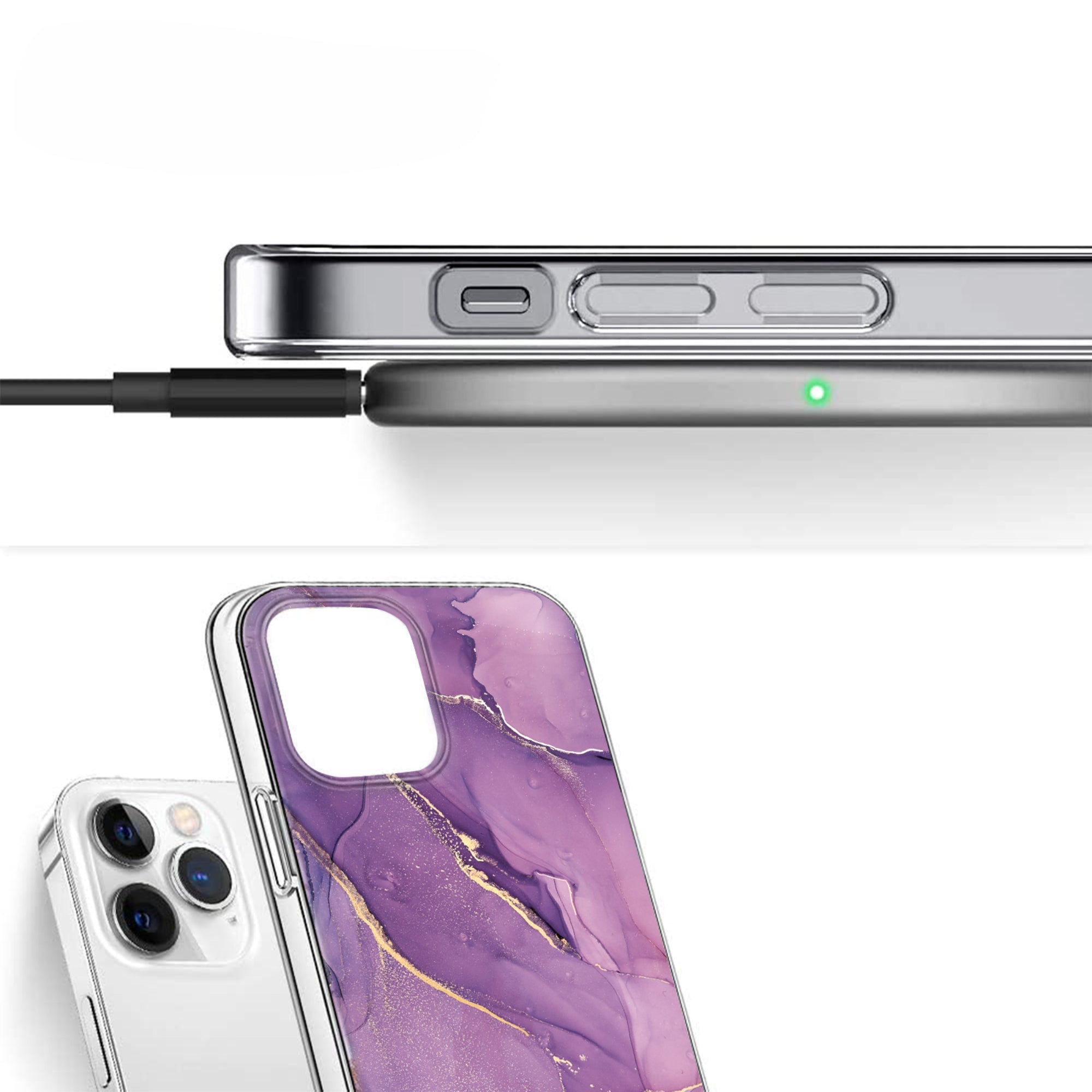 SAHARA - Inspire Series Purple Marble Case - iPhone 15 Pro - CP00461