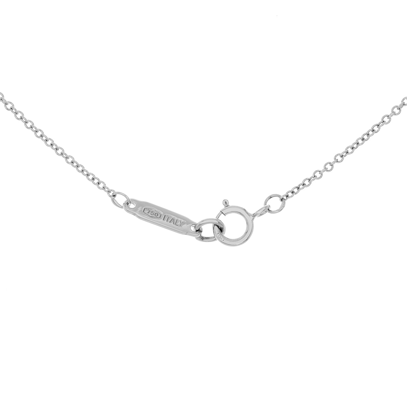 Tiffany & Co. Anhänger aus 18 Karat Weißgold mit Diamant-Blütenmuster an einer Halskette