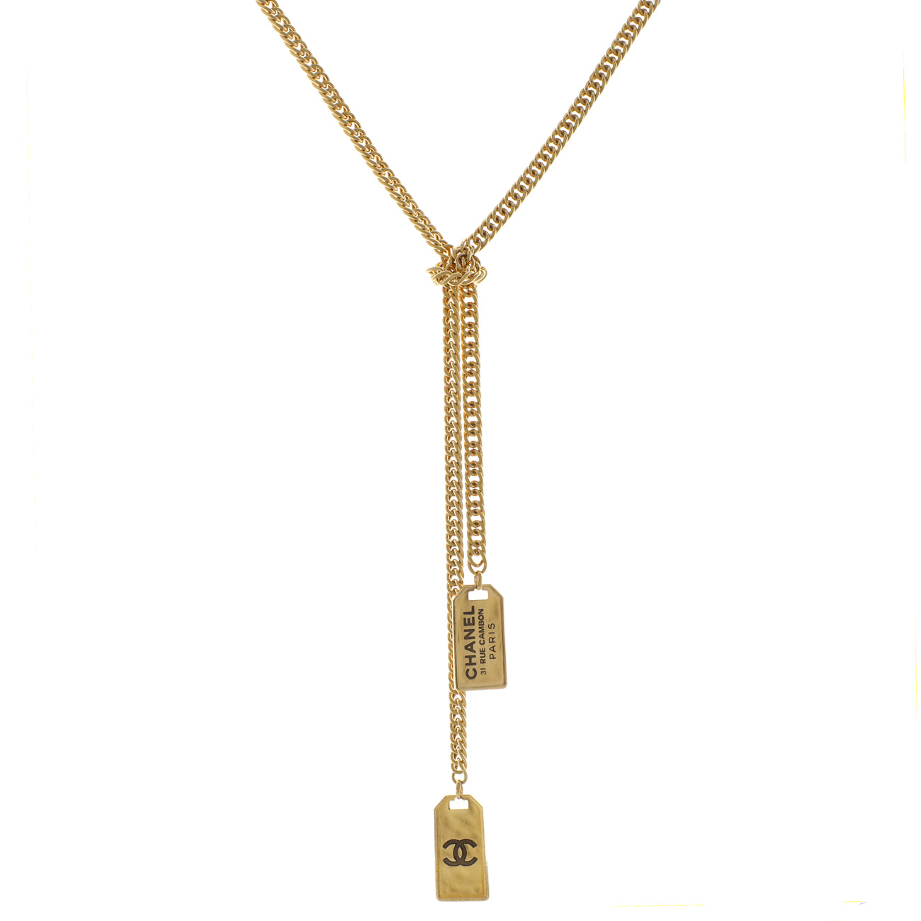 Chanel Rue Cambon Hundemarken-Halskette