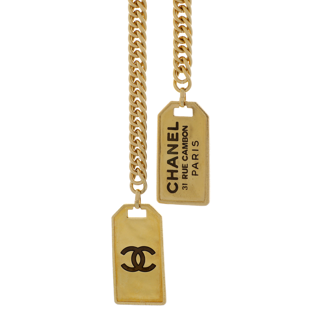 Chanel Rue Cambon Hundemarken-Halskette