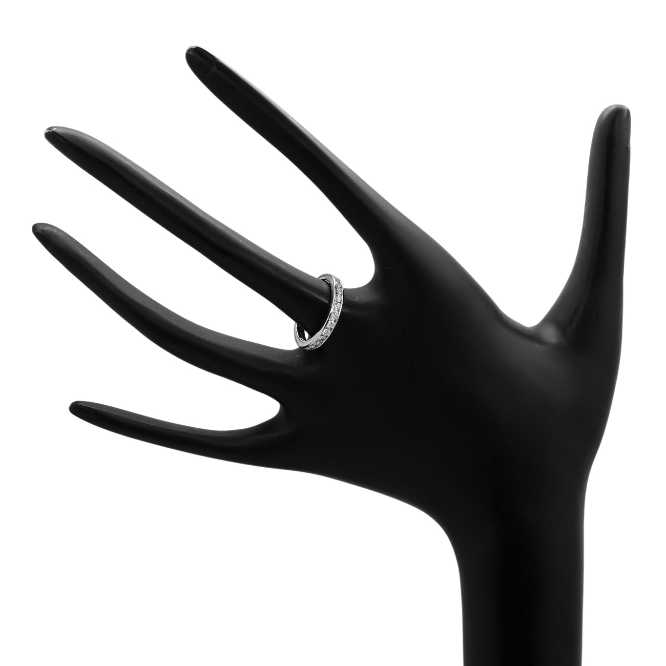 Tiffany & Co. Platin Diamant 3mm halbkreisförmiger Ehering