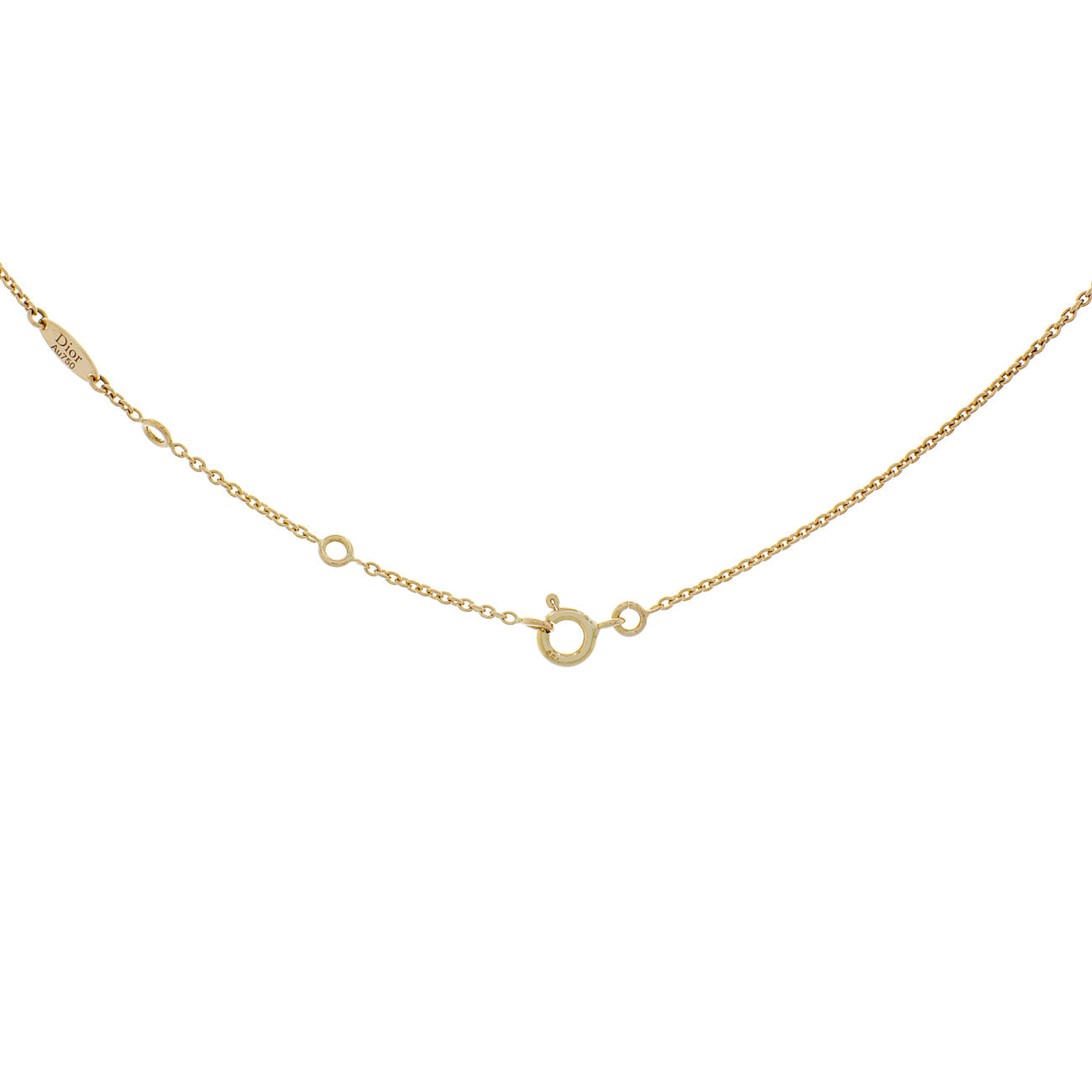 Christian Dior 18K Gelbgold Diamant Perlmutt Rose des Vents Halskette