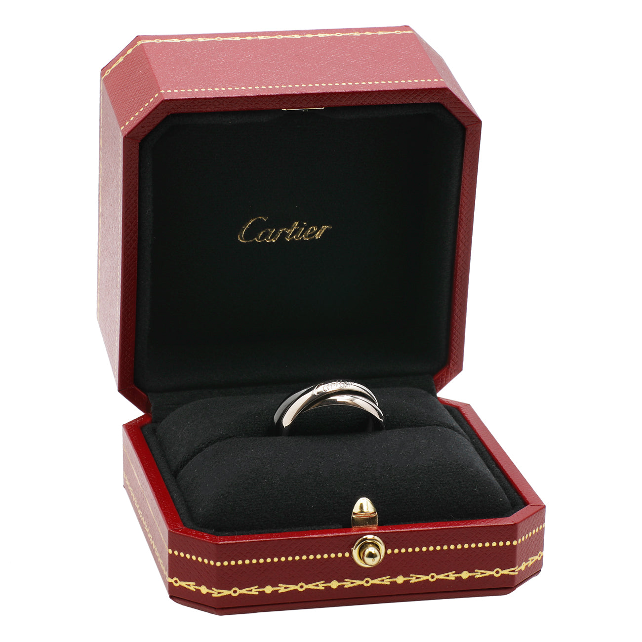 Cartier Trinity Ring aus 18K Weißgold und Keramik