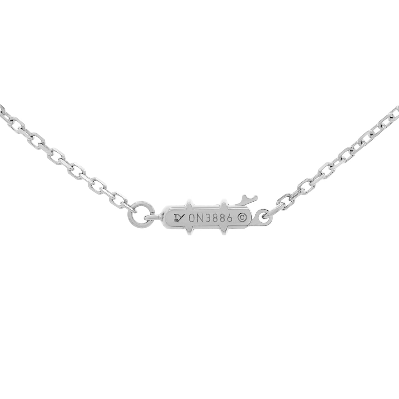 Cartier Halskette aus 18 Karat Weißgold mit großen Diamantherzen und Symbolen