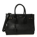 Grained Calfskin Small Supple Sac De Jour Black