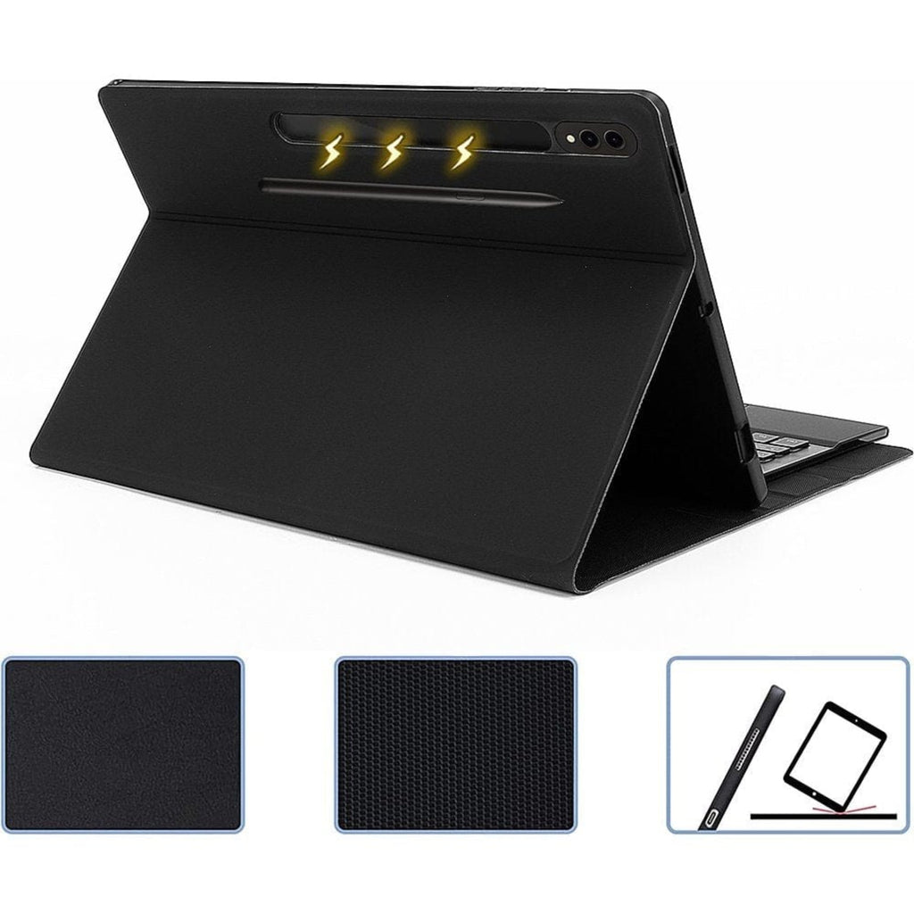 SAHARA - Keyboard Case with TrackPad for Samsung Galaxy Tab S10 Ultra and Tab S9 Ultra - Black