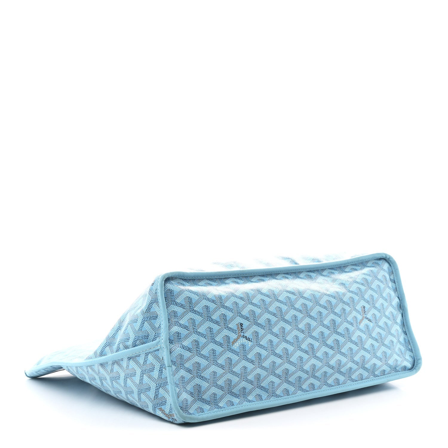 Goyardine Embroidered Flamingo Reversible Anjou PM Sky Blue