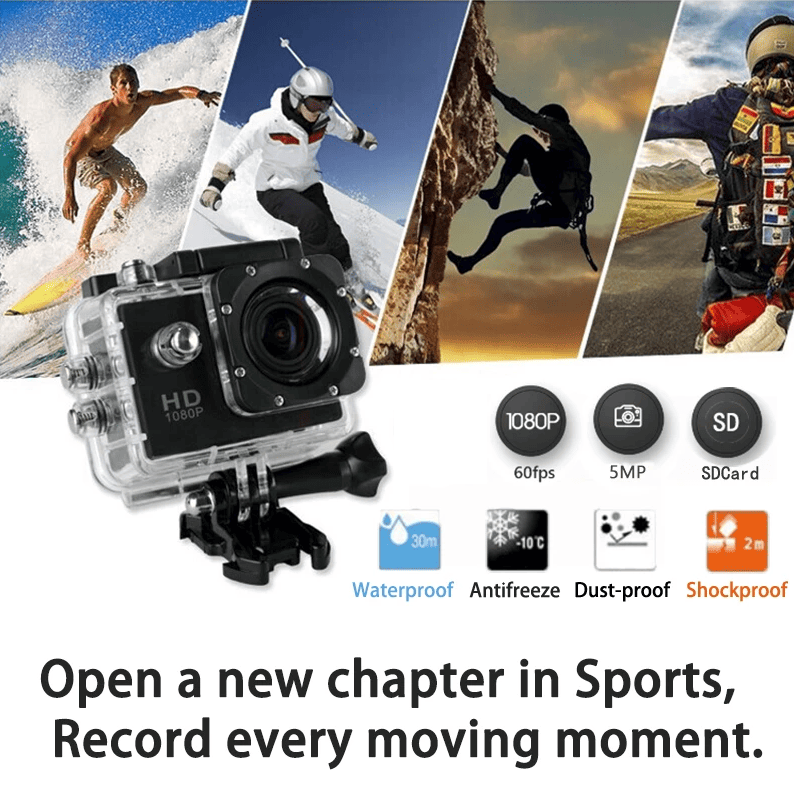 4K Action Sport Waterproof Camera 20 MP Recorder HD 1080P Camcorder Video 170°