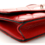 Shiny Buffalo Quilted Darley Shoulder Bag Red