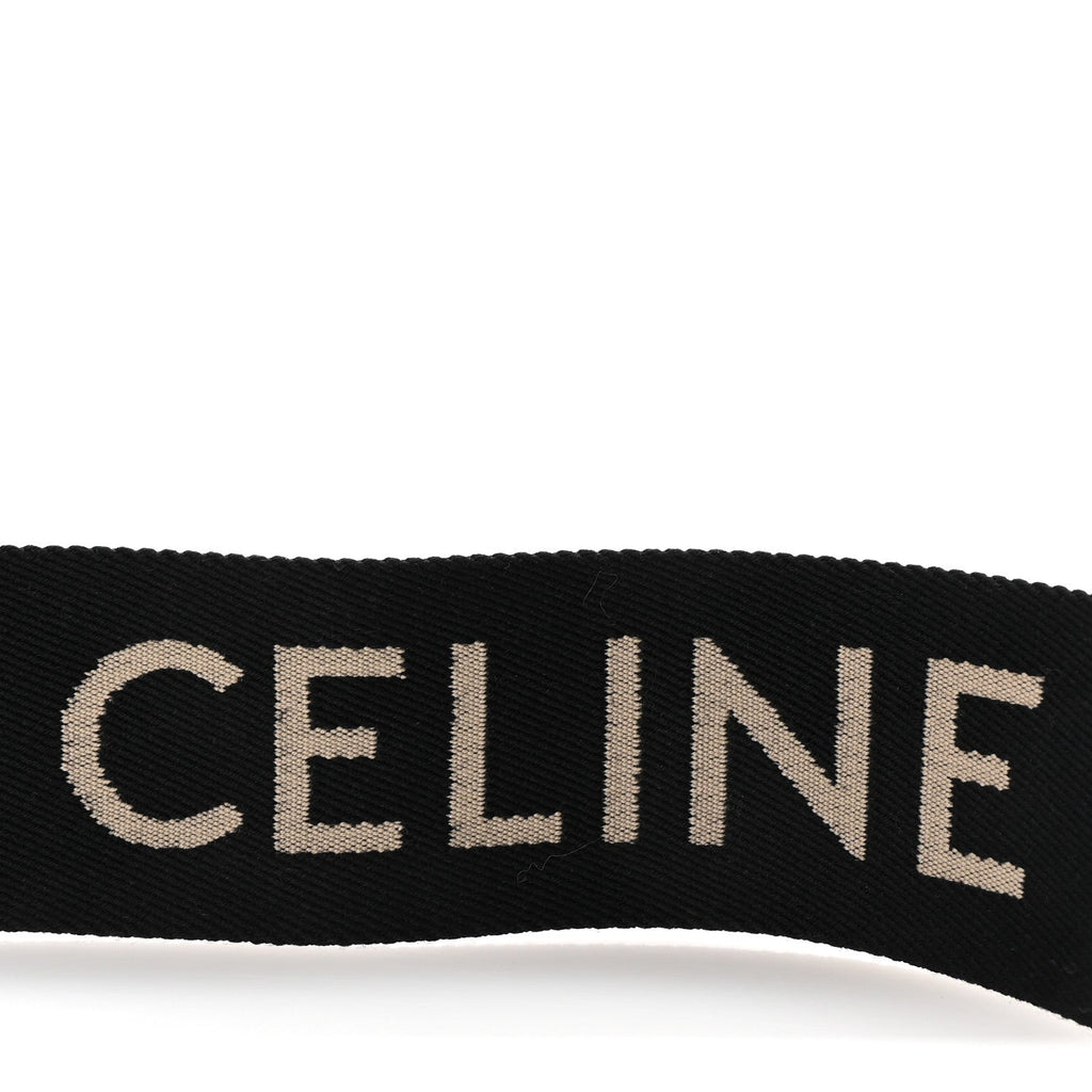 Jacquard Wool Logo Short Strap Black Beige