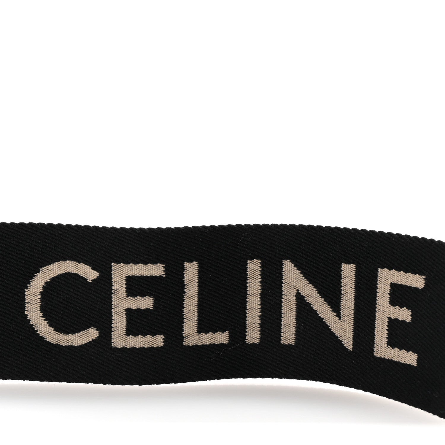 Jacquard Wool Logo Short Strap Black Beige