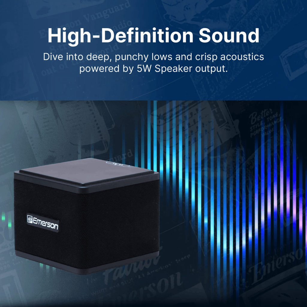 1-Pair Instant Connect Sound Blox Wireless Magnetic Stackable Speakers