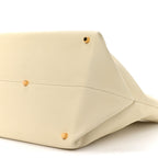 Pebbled Calfskin Medium Amelia Tote Ivory