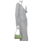 GG Grainy Calfskin Emblem Super Mini Shoulder Bag Sage Leaf