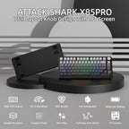 75% Mechanical Keyboard with Display and Knob, Hot-Swappable, Wireless 2.4GHz/Bluetooth/Wired, RGB Gasket Mount QM