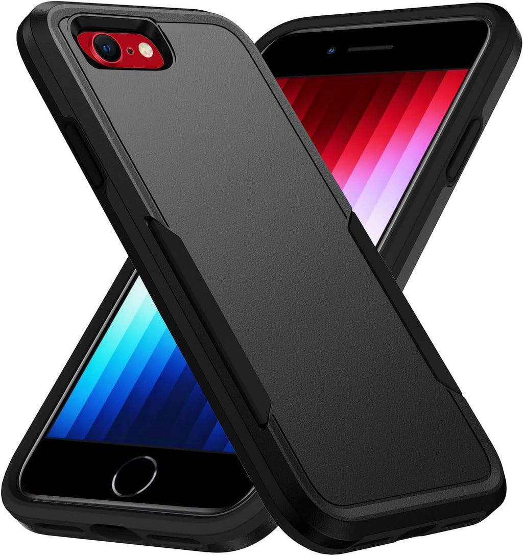 Entronix Case Compatible with iPhone 8/7/SE - Soft-Touch Dual-Layer Sleek Cover