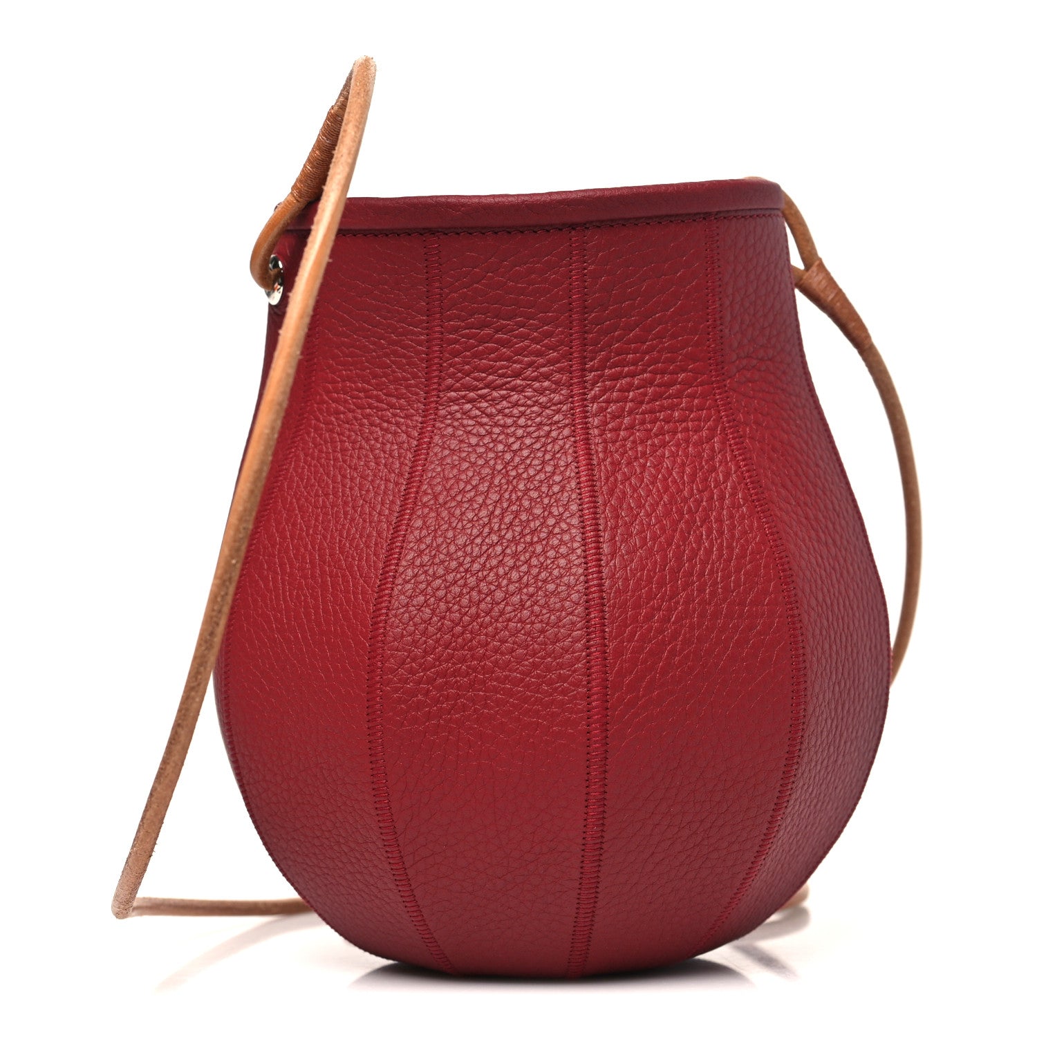 Taurillon Clemence Petit H Bitter Apple Bag Rouge H