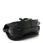 Calfskin Mini Marcie Metal Bar Trim Crossbody Bag Black