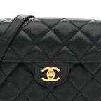 Caviar Quilted Mini Chain Flap Black
