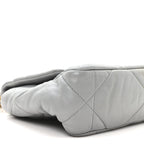 Goatskin Quilted Medium Chanel 19 Flap Grey