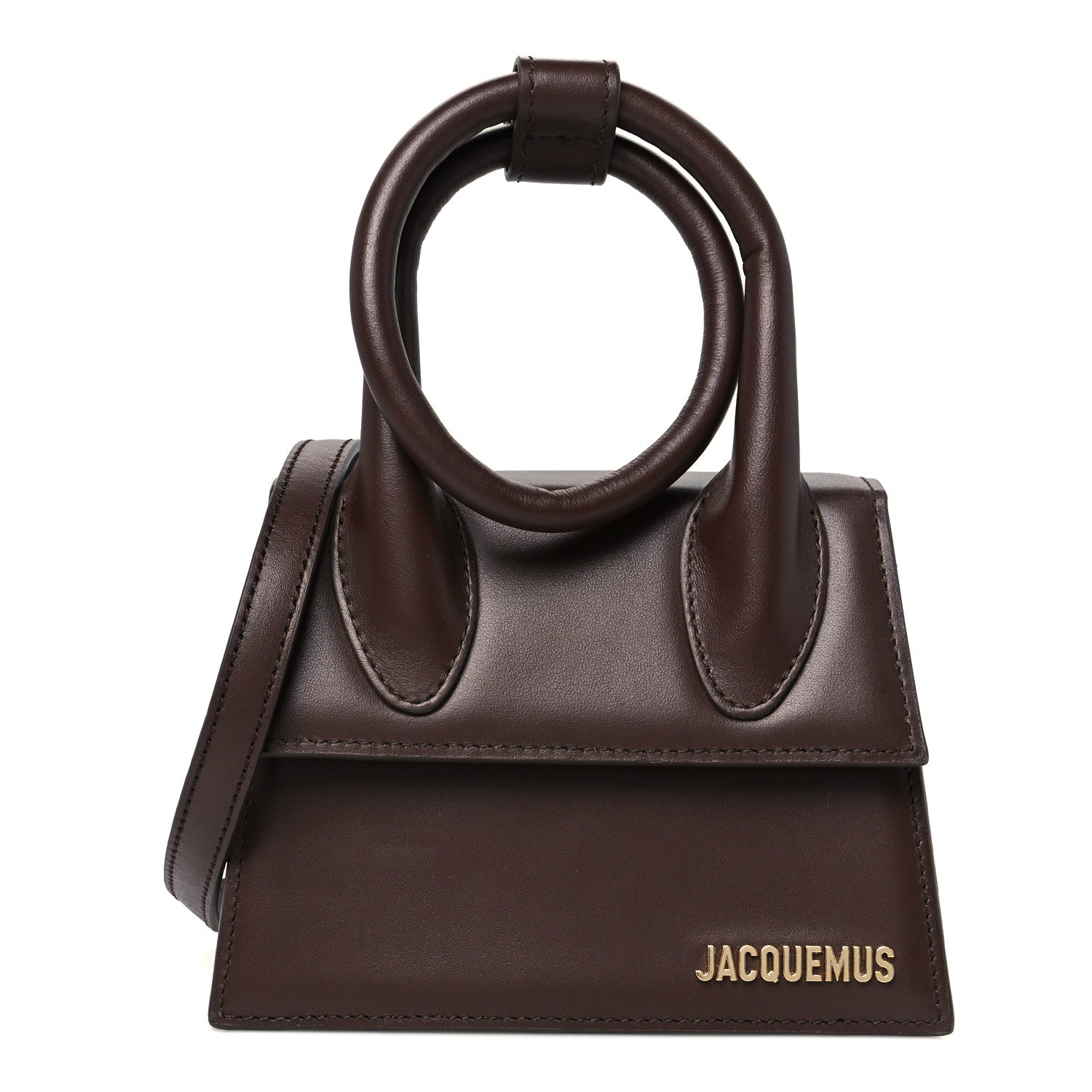 Smooth Calfskin Le Chiquito Noeud Dark Brown
