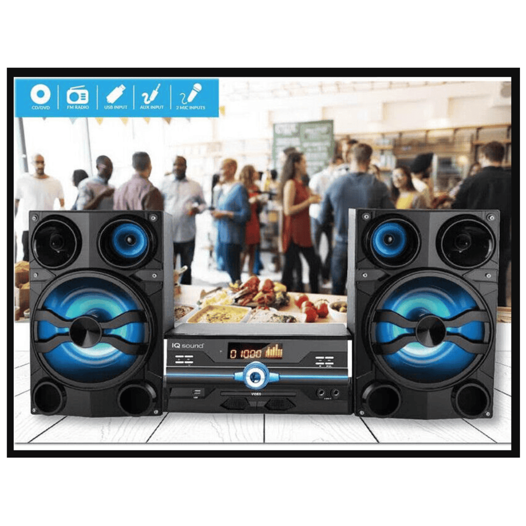 HiFi Multimedia Audio System with Bluetooth, and AUX/USB/Mic Inputs
