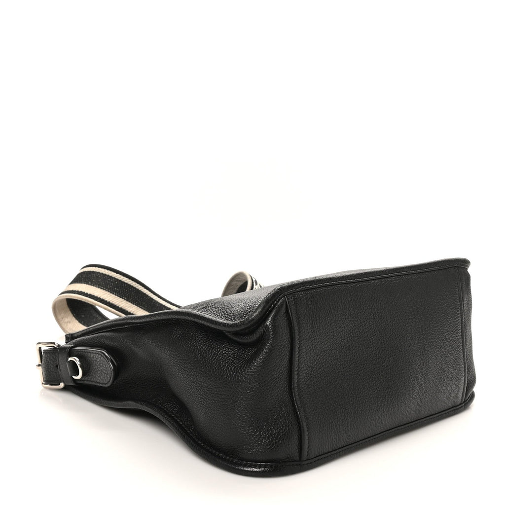 Vitello Daino Soft Hobo Messenger Bag Black