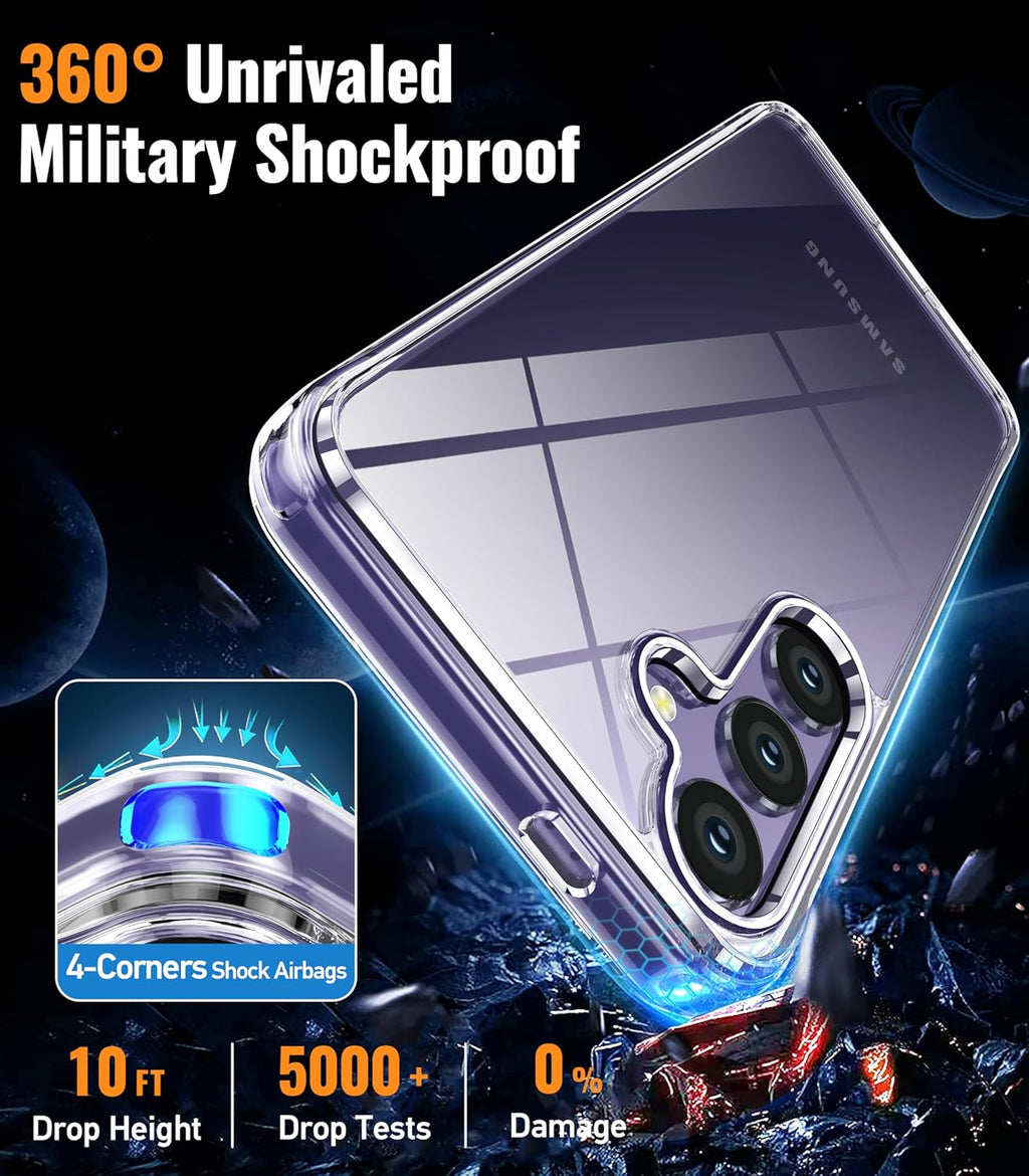 Entronix Case Compatible with Galaxy A25 - [Hard Back] Clear Cover
