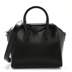Shiny Lord Calfskin Mini Antigona Black