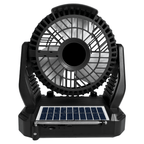 Solar-Powered BT Speaker with FM Radio, LED Flashlight & Fan