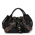 Crinkled Lambskin Embroidered Spy Black Multicolor