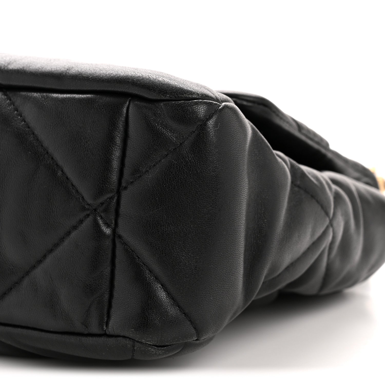 Lambskin Quilted Large Chanel 19 Flap Black