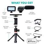 Movo uVlogger Vlogging Kit for iPhone 15 and up