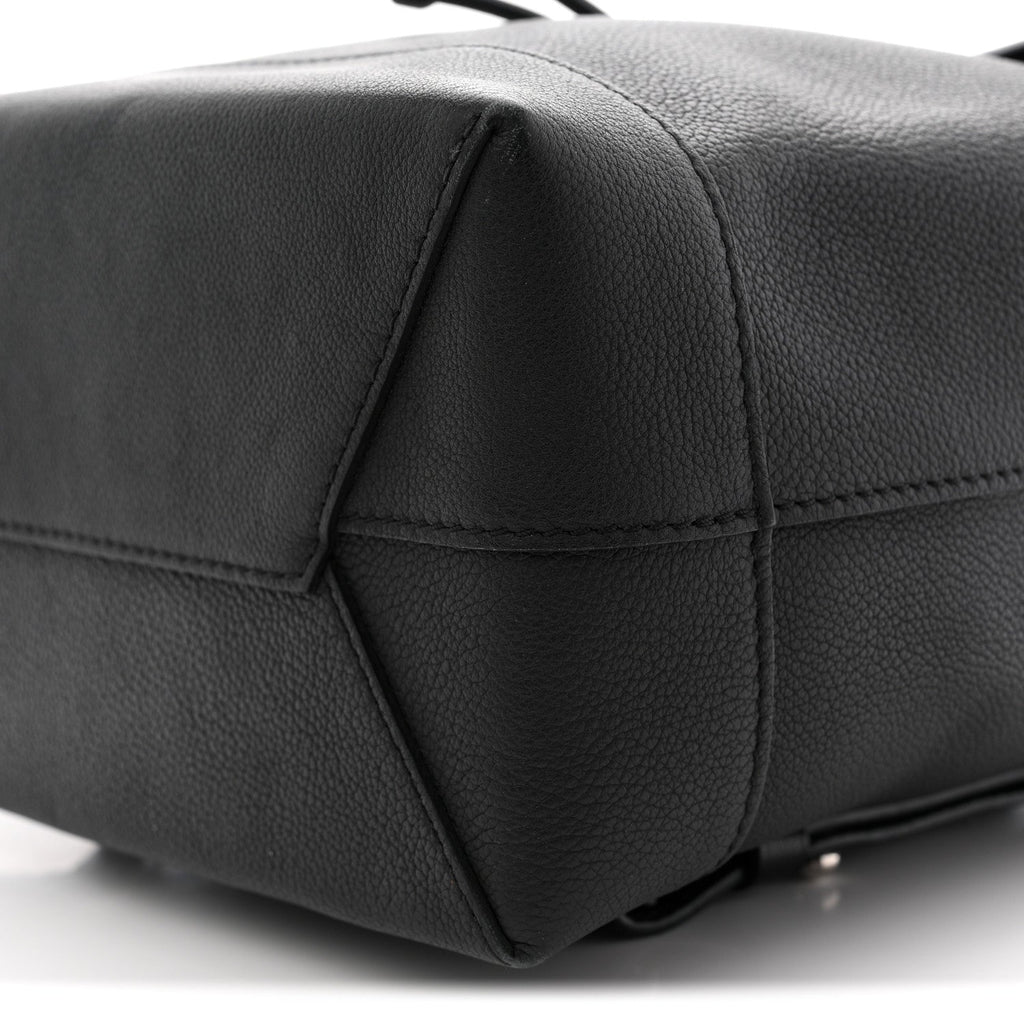 Calfskin Lockme Backpack Black