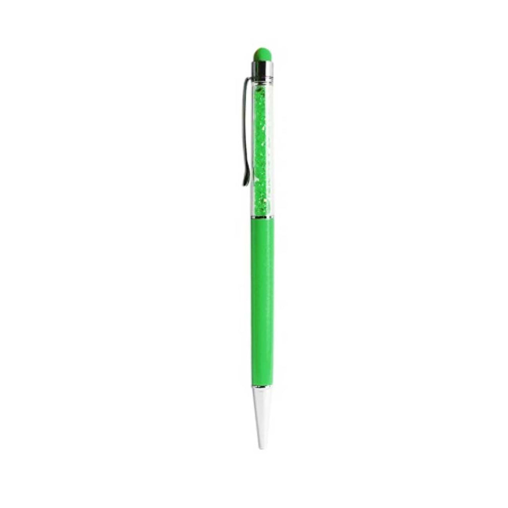 Reiko Crystal Stylus Touch Screen With Ink Pen In Green