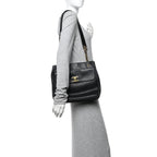 Caviar CC Flap Shoulder Bag Black