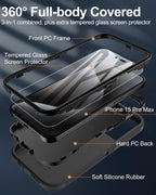 Entronix Bundle Compatible with iPhone 15 Pro Max - Heavy Duty Case & 1 Clear Screen Protector