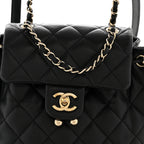 Caviar Quilted Mini Urban Spirit Backpack Black