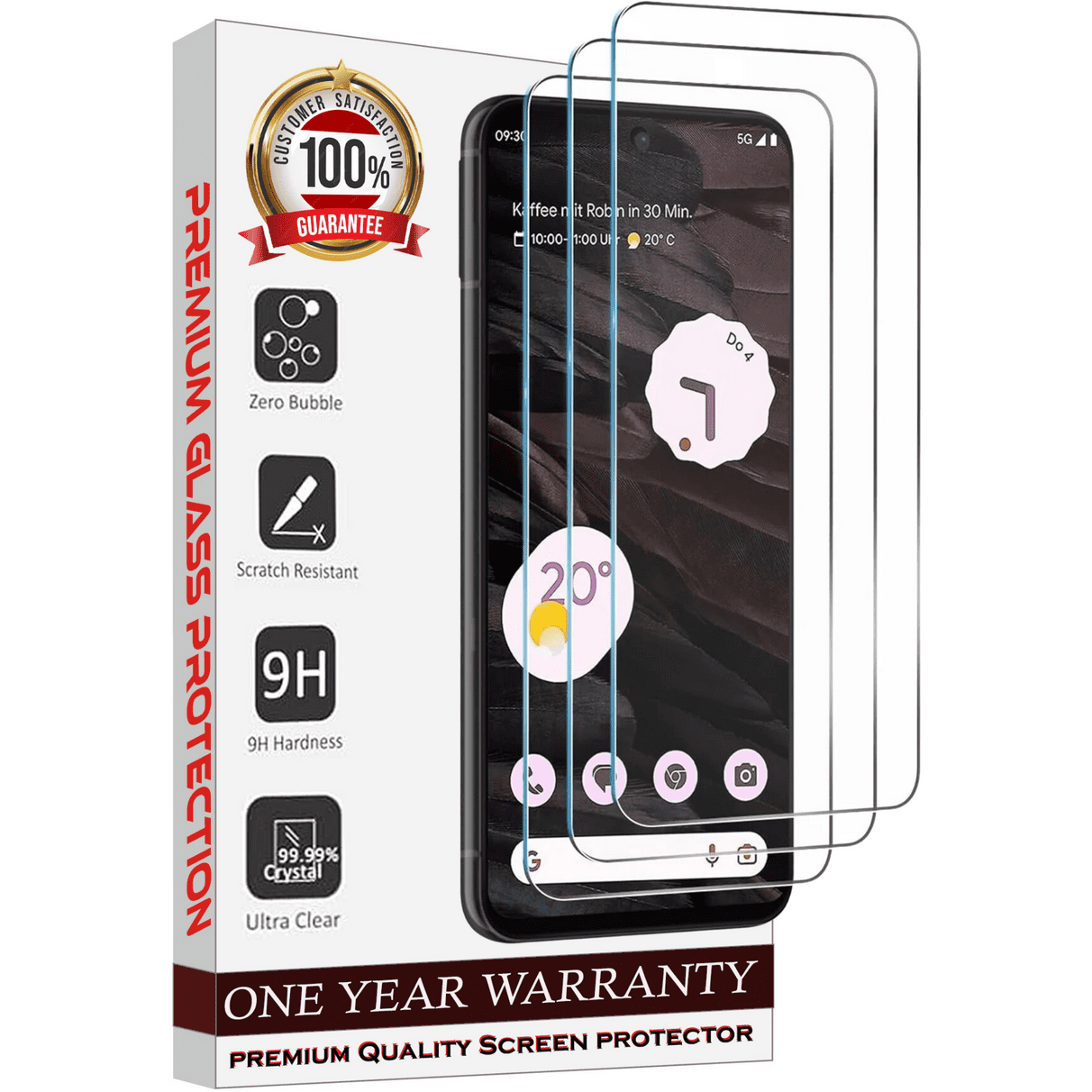 Entronix Clear Screen Protector Compatible with Galaxy A05 - 3-Piece Combo