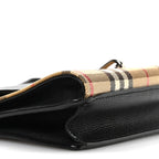 Derby Calfskin House Check Small Macken Crossbody Bag Black Archive Beige