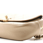 Metallic Calfskin Quilted Waist Bag Gold