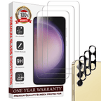 Entronix Clear Screen Protector & Camera Lens Protector Compatible with Galaxy S22 - 6-Piece Combo