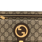 GG Supreme Monogram Textured Dollar Calfskin Blondie Belt Bag Beige Ebony New Acero