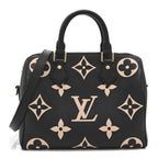 Empreinte Monogram Giant Speedy Bandouliere 25 Black Beige
