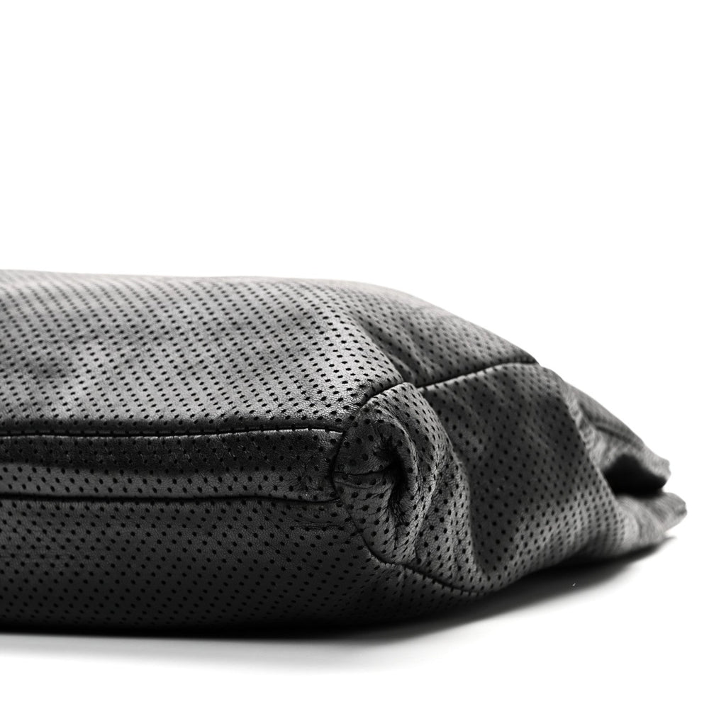 Calfskin Perforated Drill Tote Bag Black