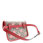 GG Supreme Monogram Apple Interlocking G Belt Bag Beige Multicolor Lobster Red