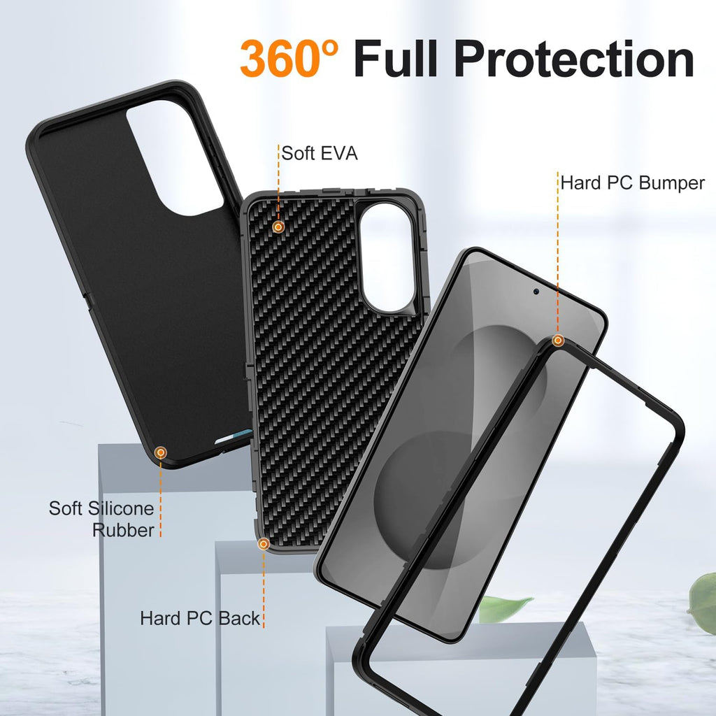 Entronix Case Compatible with Galaxy S25 Edge - Triple-Layer Heavy Duty Protection