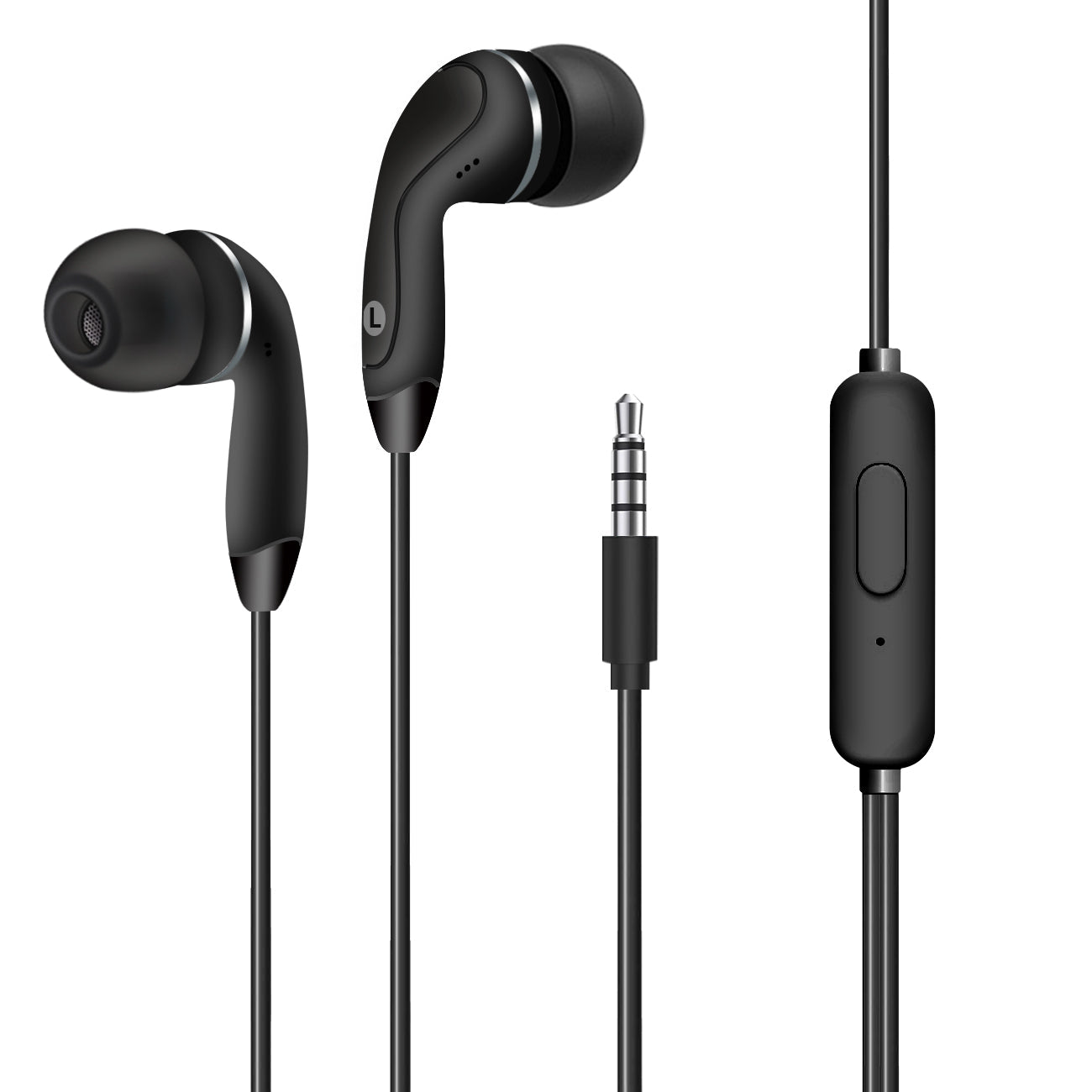 Reiko In-Ear Headphones With Mic In Black